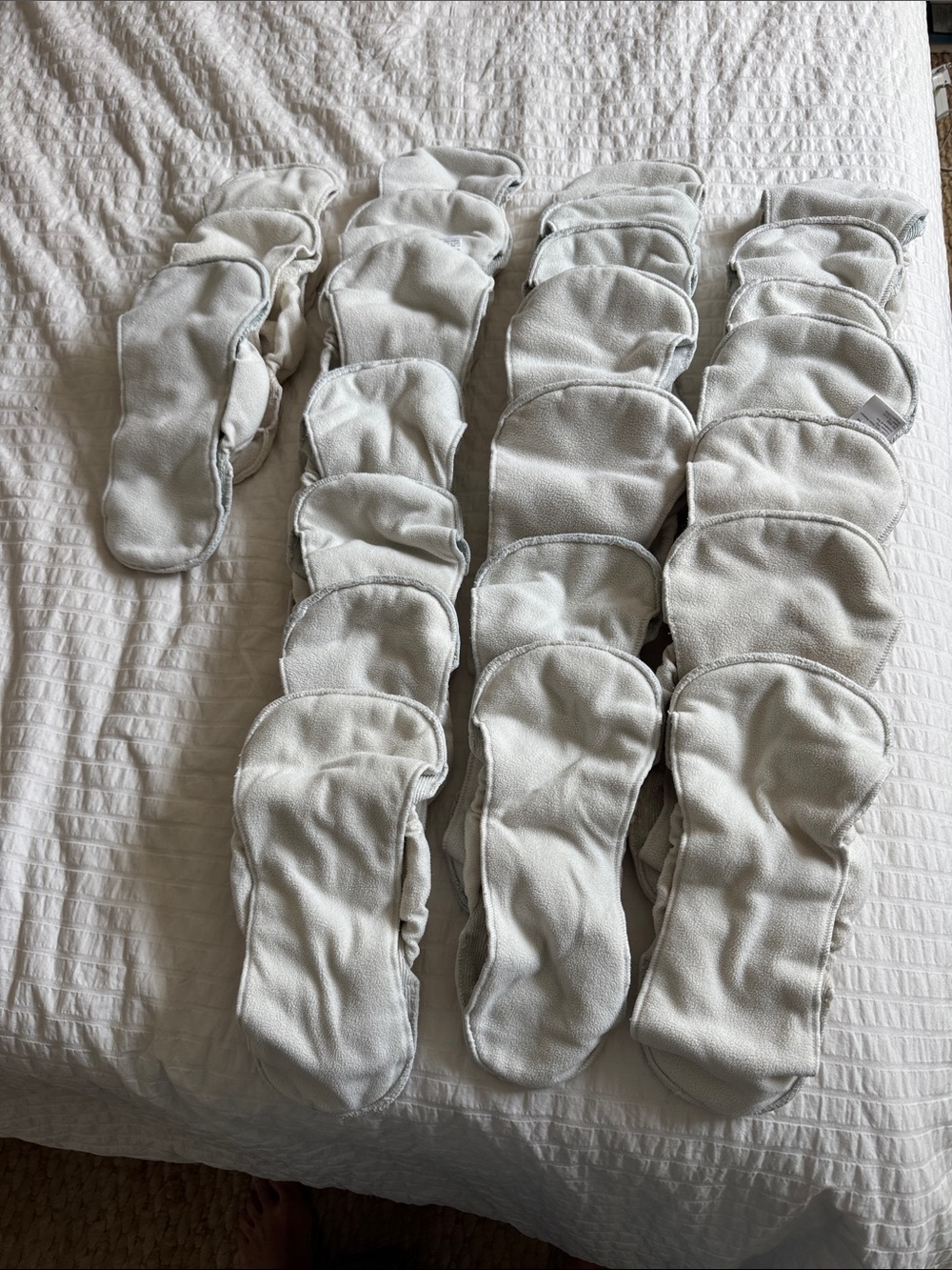 24 Grovia Soft White Cloth Diaper Inserts - Pack of Reusable Inserts